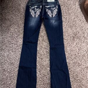 Miss Me low rise bootcut jeans size: 25 inseam: 31 1/2